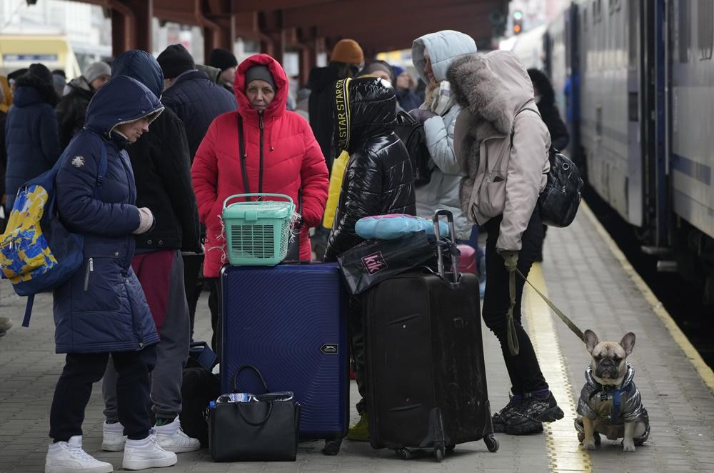 基輔火車站。(AP)
