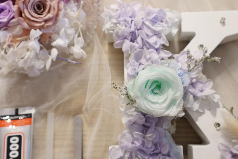 永生花木製字母燈