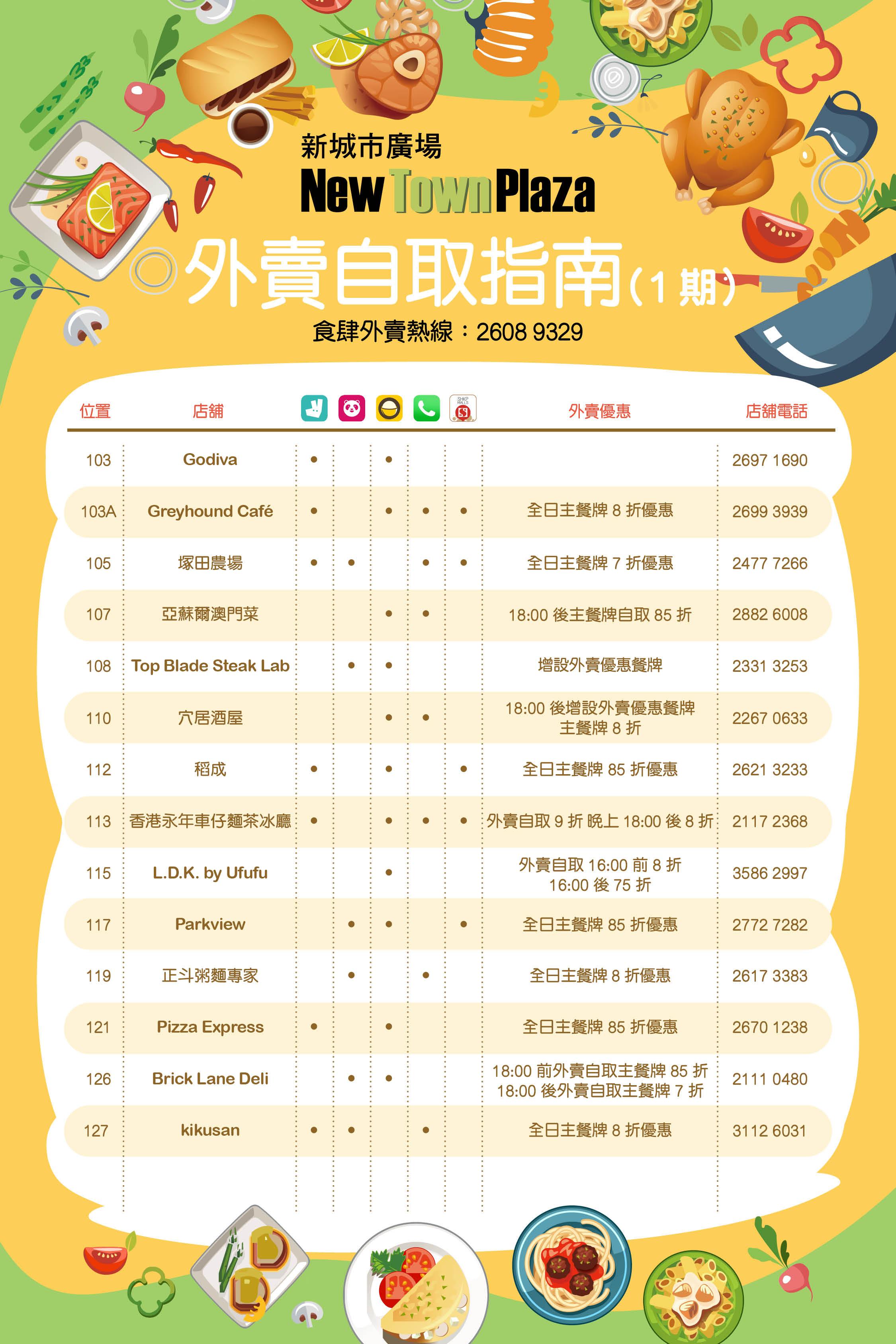 外賣自取/堂食多重賞 荷包大滿足