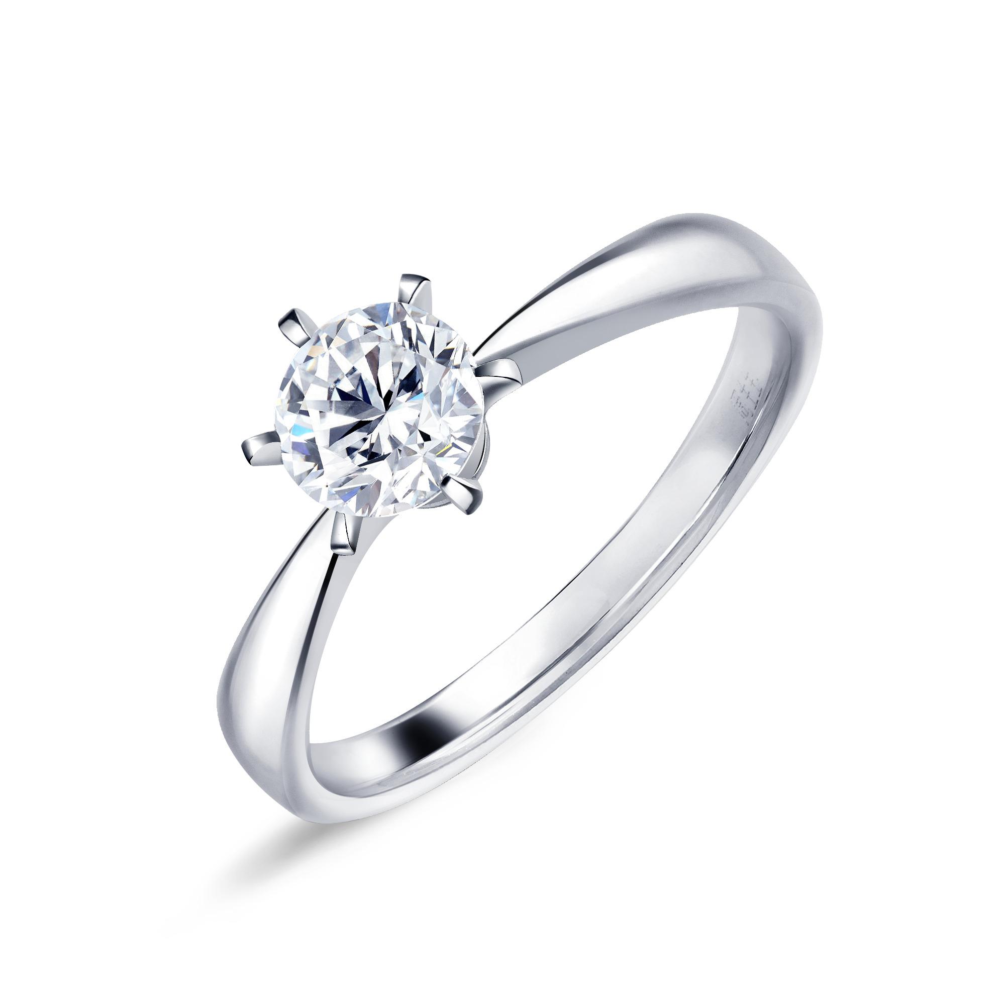 Promessa「如一」18K 白色黃金鑽石戒指 $5,000起(因應鑽石質量而有所不同)