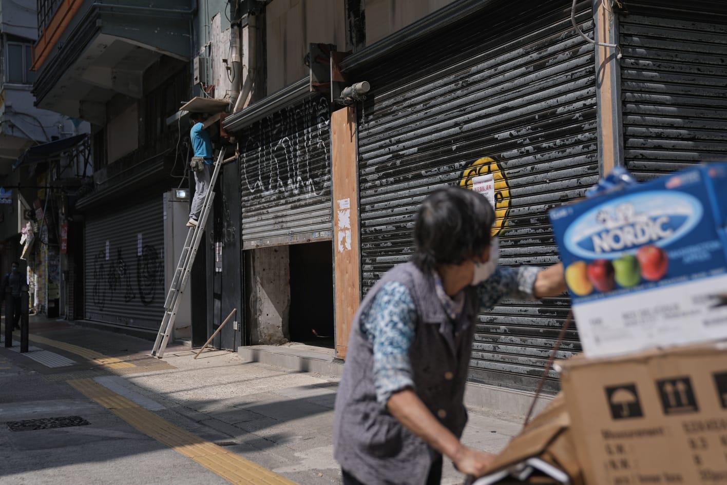 疫情下大批店鋪關門。(資料圖片/夏家朗攝)