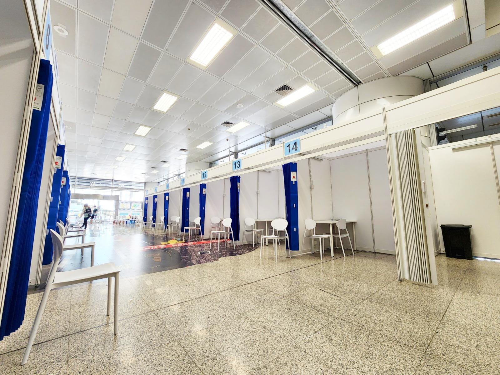 港鐵青衣站增設疫苗接種中心。(港鐵提供)