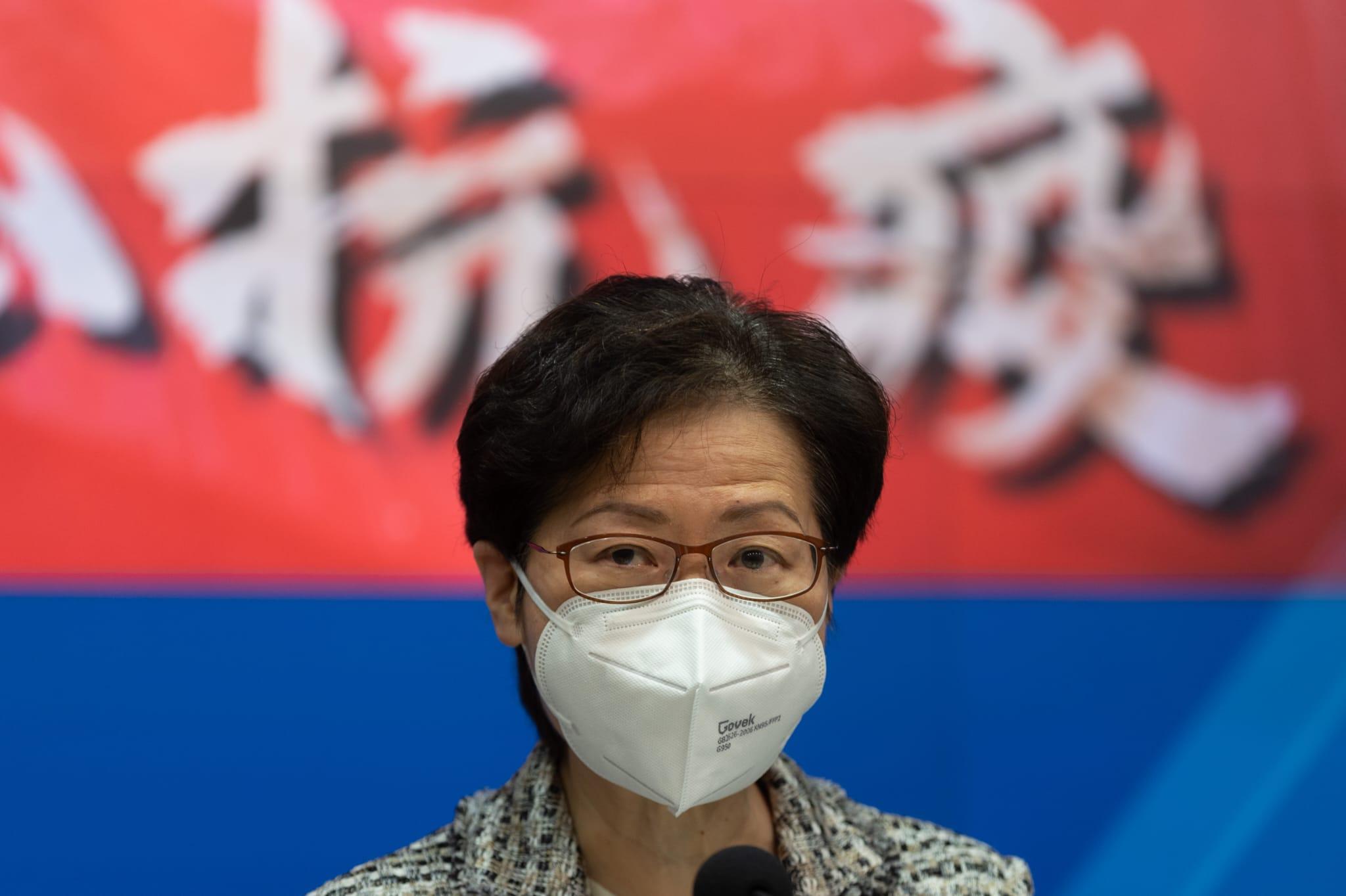 特首林鄭月娥今早見記者。