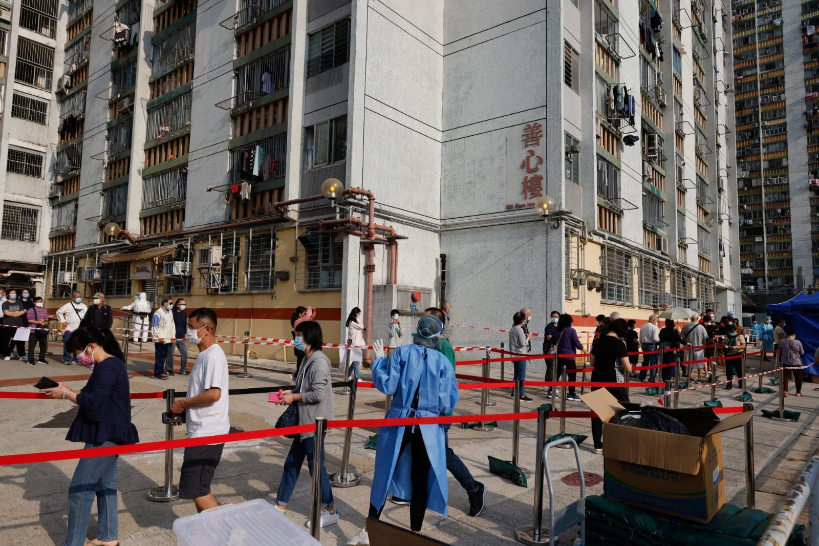 封區檢測|長亨邨亨俊樓、蝴蝶邨蝶翎樓、隆亨邨善心樓、麗閣邨麗菊樓及竹園南邨富園樓圍封