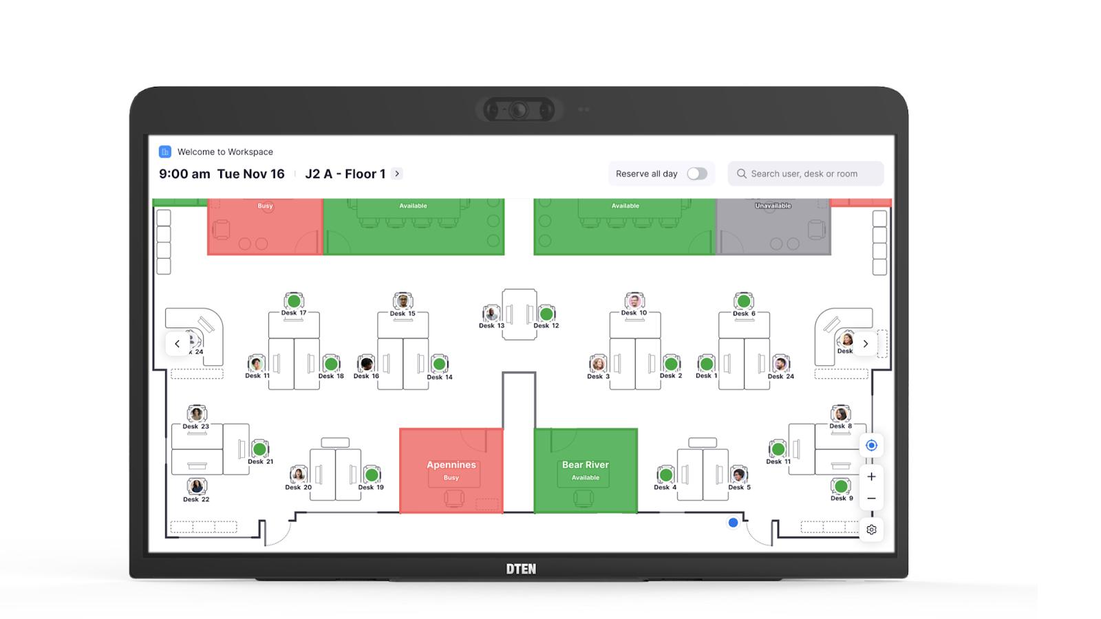 Workspace Reservations是專門為預約辦公室工作空間而設。
