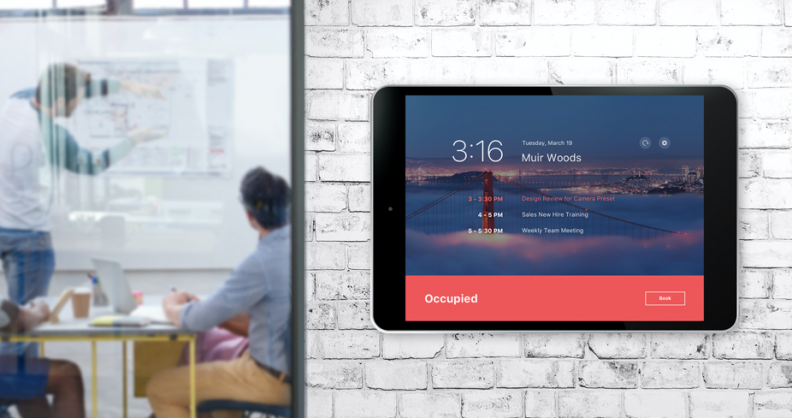 Zoom Room Scheduler會顯示會議室目前的空缺及即將舉行的會議,並容許用家預約。