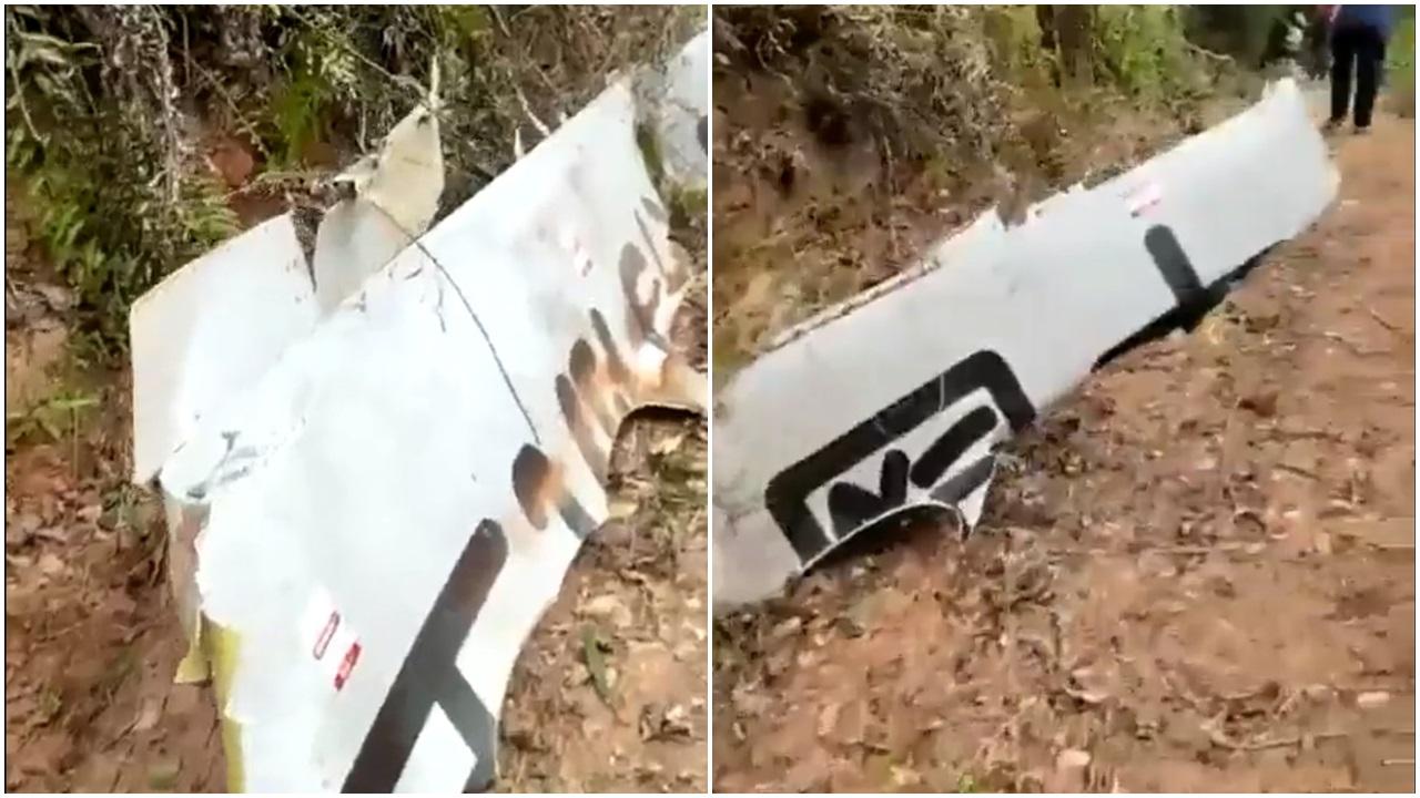 網上有市民拍攝到出事的東航飛機殘骸。