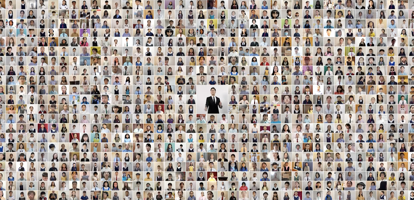 「結伴唱將來」吸引了來自 300 多間中小學超過 1,500 的學生參與。(香港校際合唱節 2022 提供)