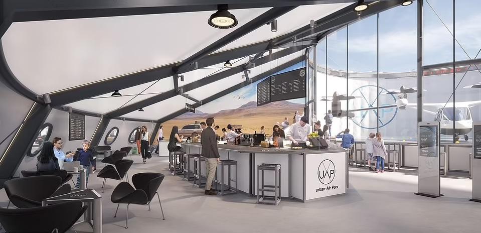 垂直機場的構想圖。(互聯網)