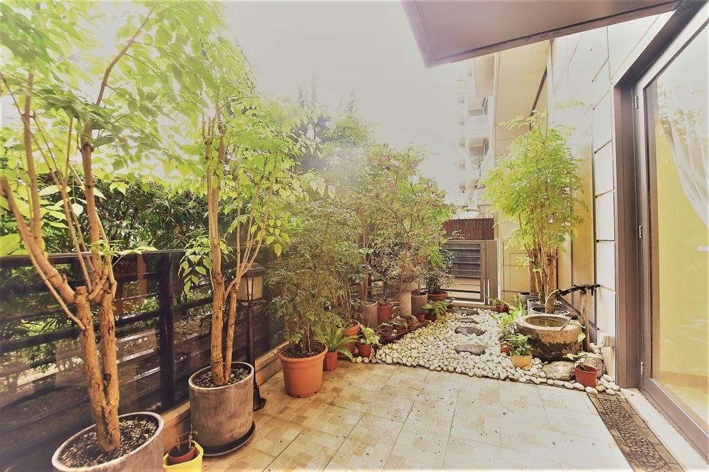 花園面積逾780方呎,種滿翠綠植物點綴。