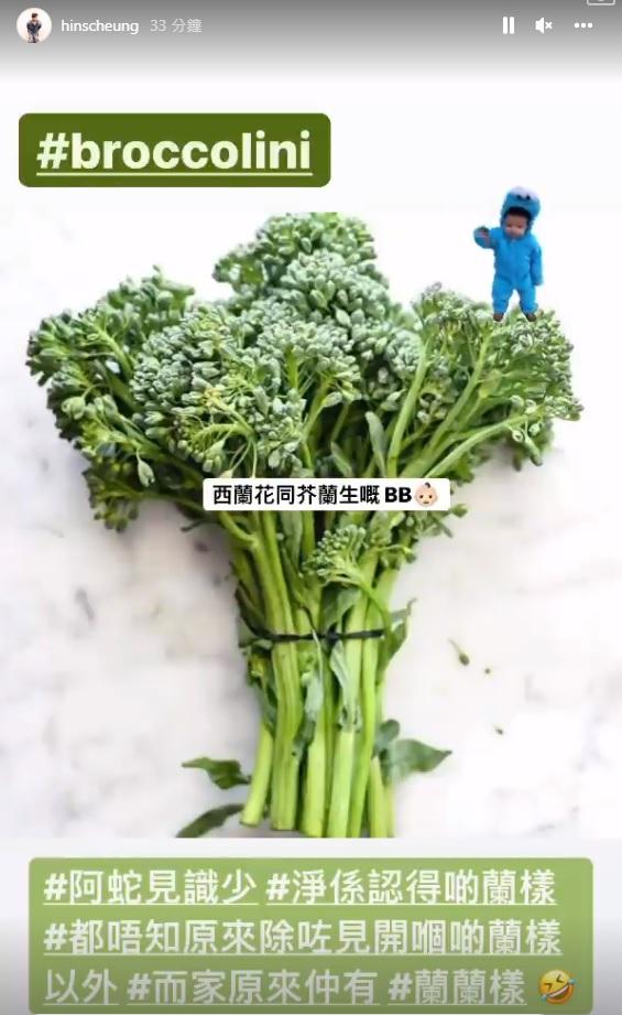 軒仔獲網民指正,原來工人煮的是芥蘭花苗(broccolini),並非芥蘭。