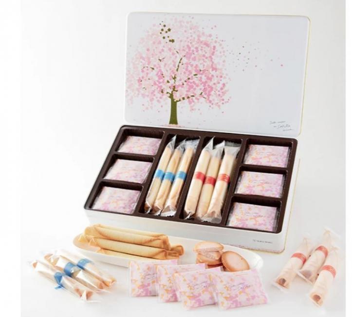 櫻花限定 - 雜錦櫻花朱古力夾心餅3款36件裝(鐵罐)