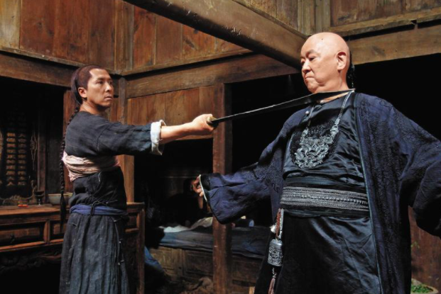 王羽在《武俠》中,與甄子丹大演對手戲。