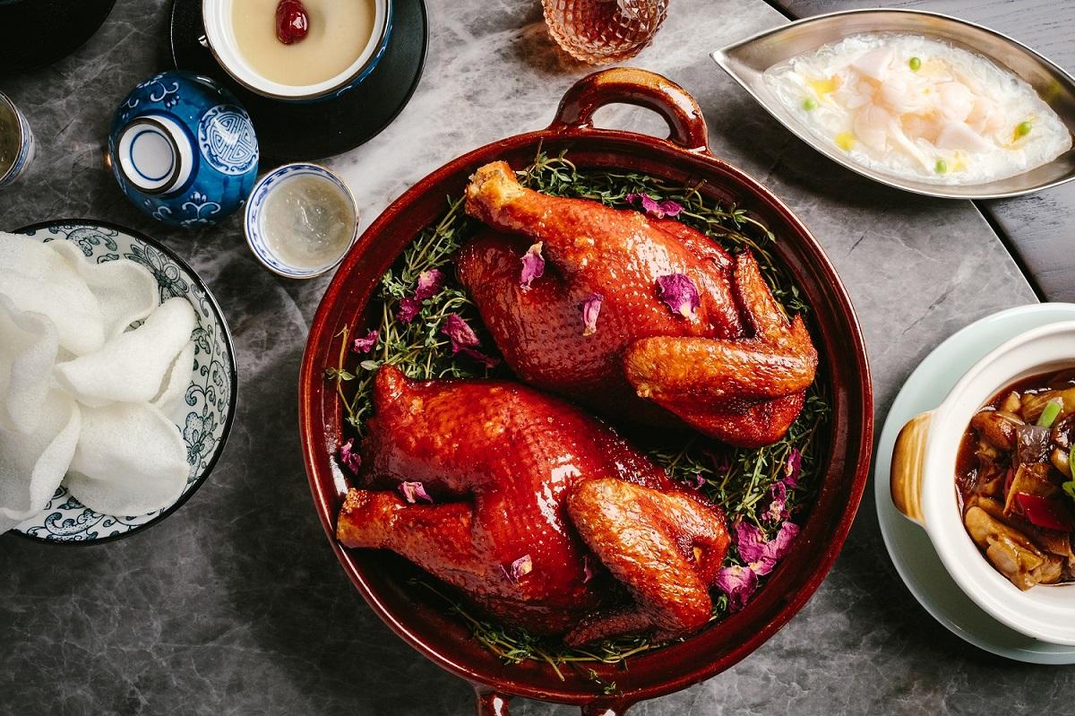 玫瑰煙燻脆皮雞