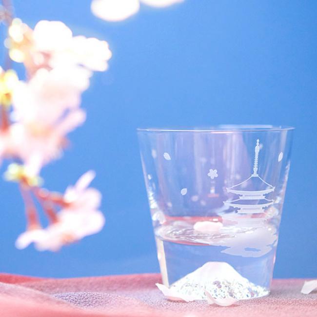 田島硝子 富士山杯‧五重塔_櫻花