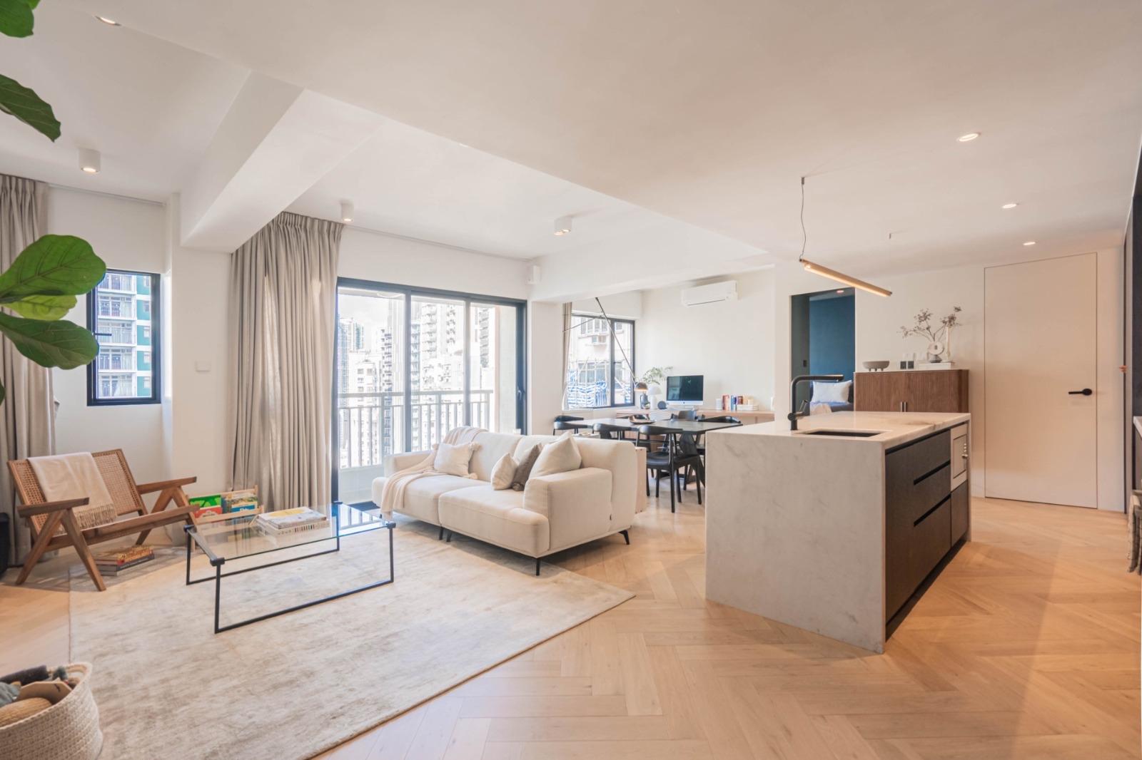 北歐風特點之一是要有適切的留白,保持室內寬敞清透的空間感。