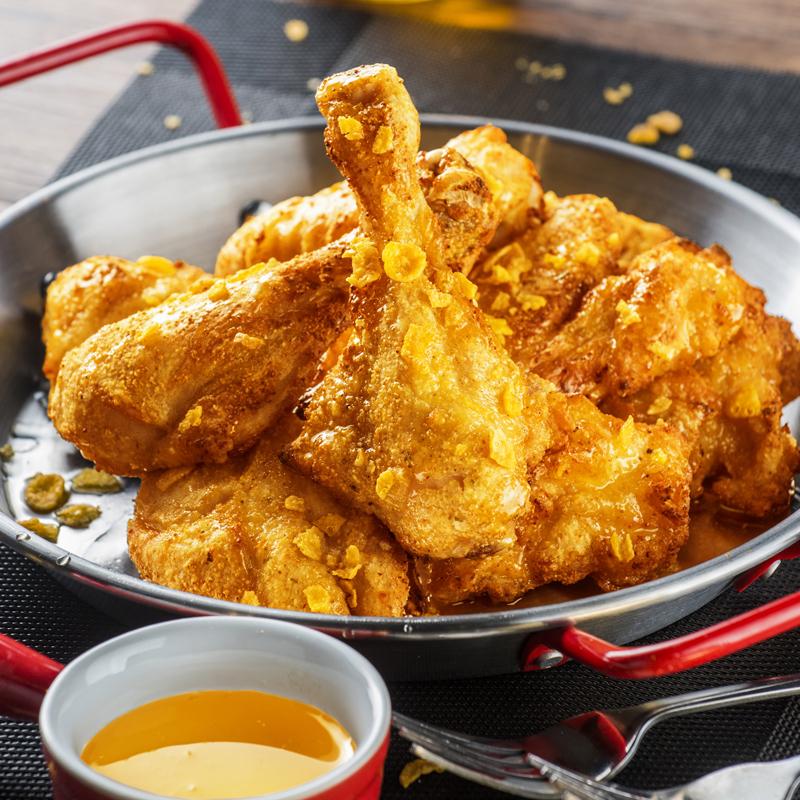 蜜糖芥末香蔥炸雞