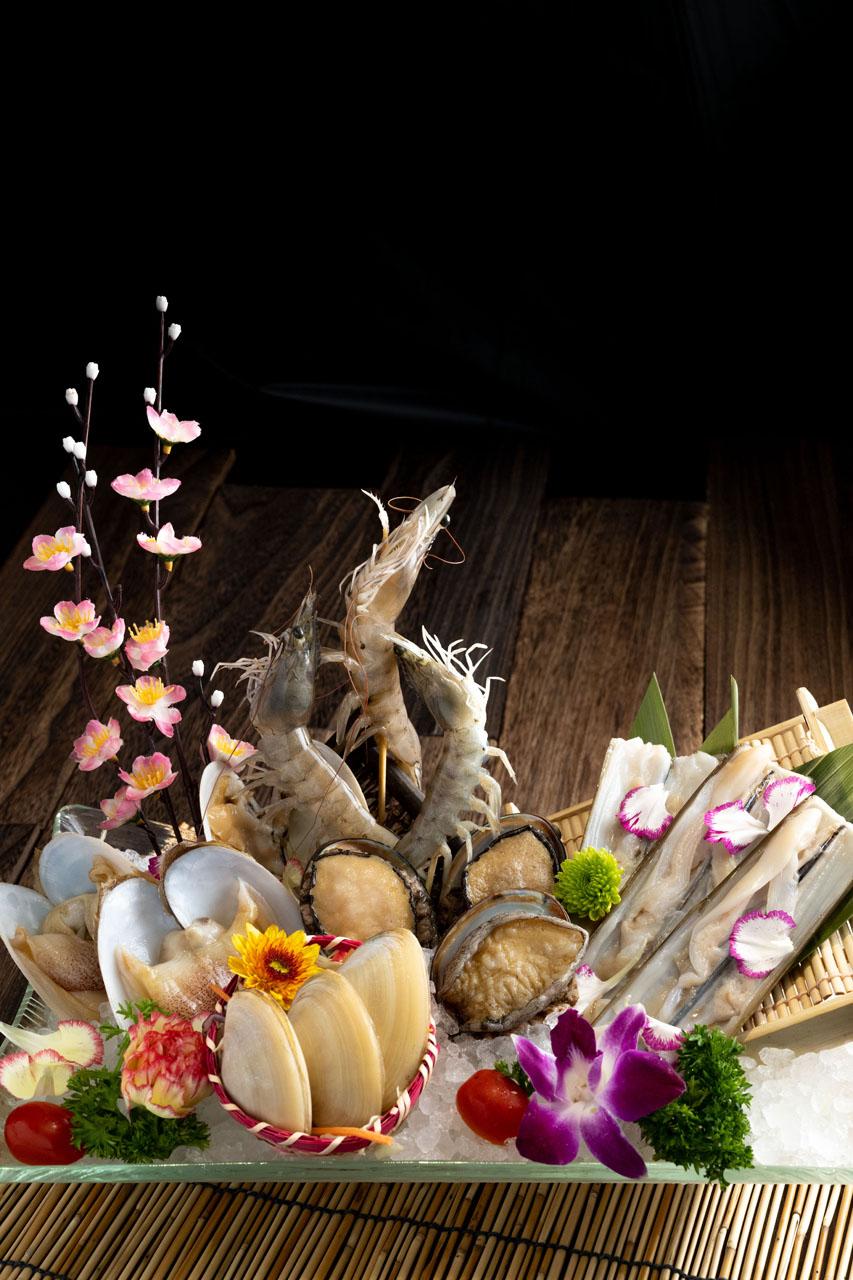 鮑魚時令5合海鮮盤