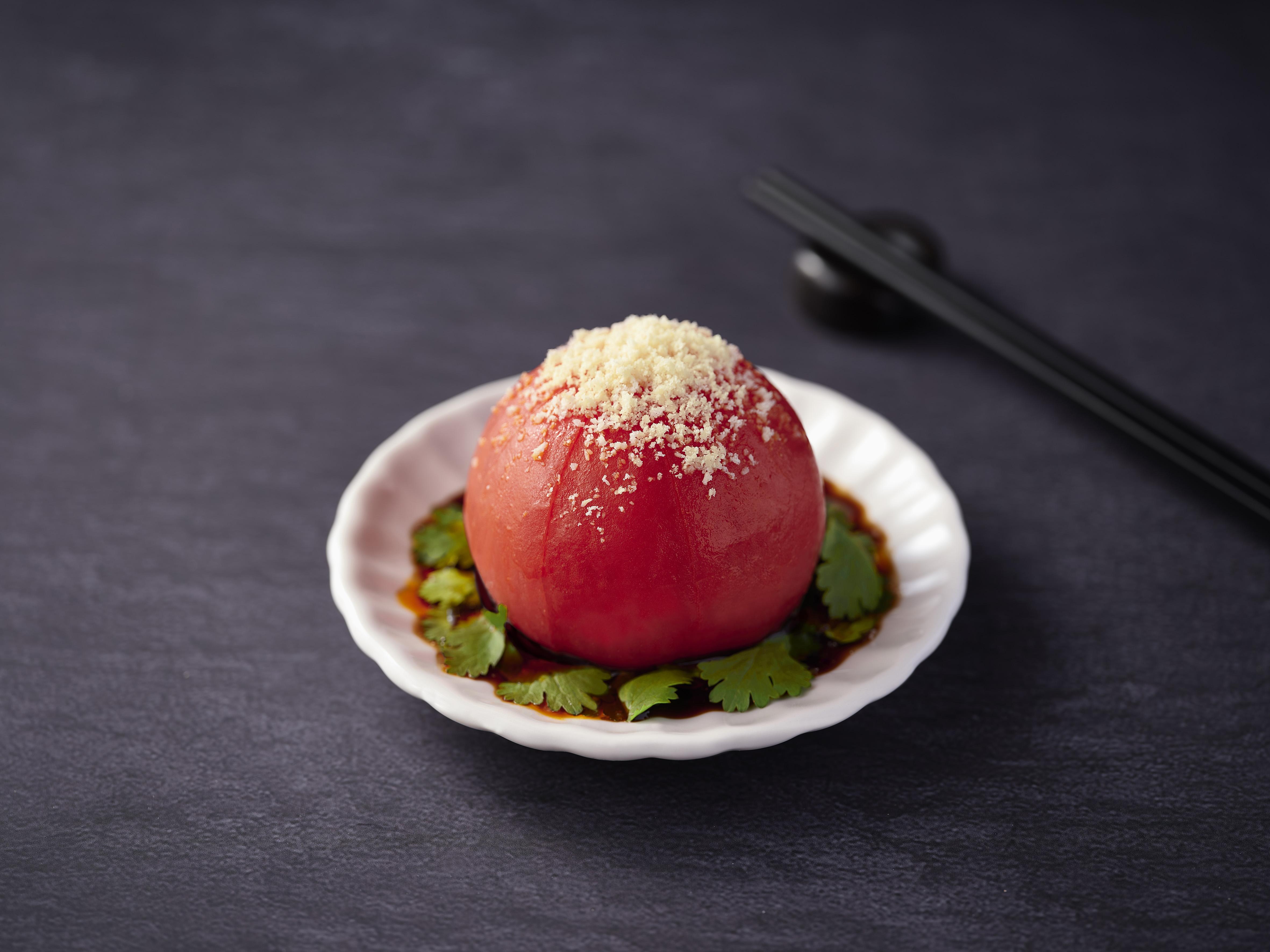 「香醋芝士鮮原茄」($16)