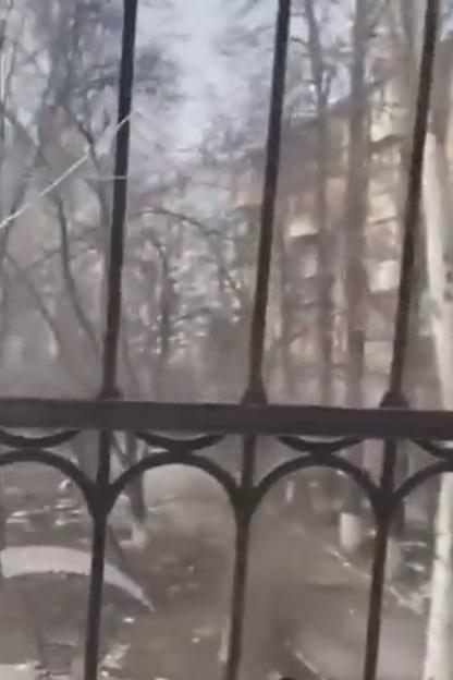 街道上空無一人。(Twitter)