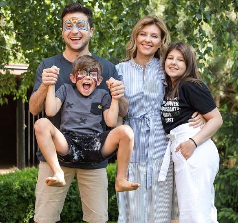 Olena Zelenska與家人。(IG)