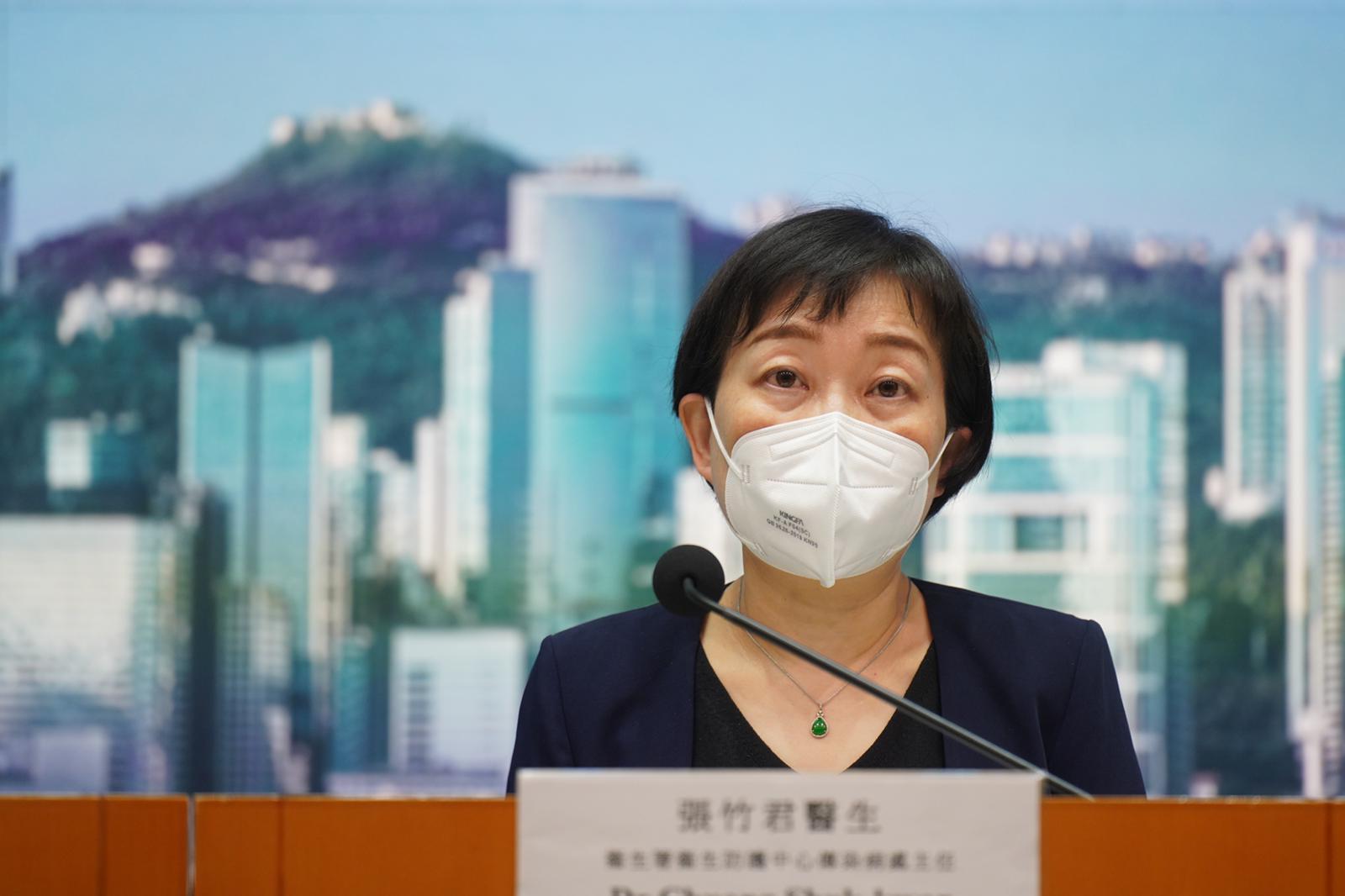 張竹君指,本港確診數字有穩步下跌趨勢。