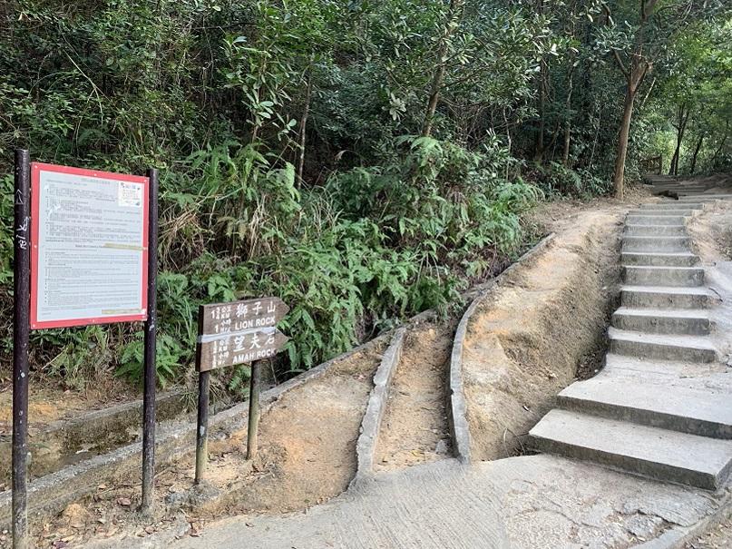 夜遊獅子山 日落下的望夫石