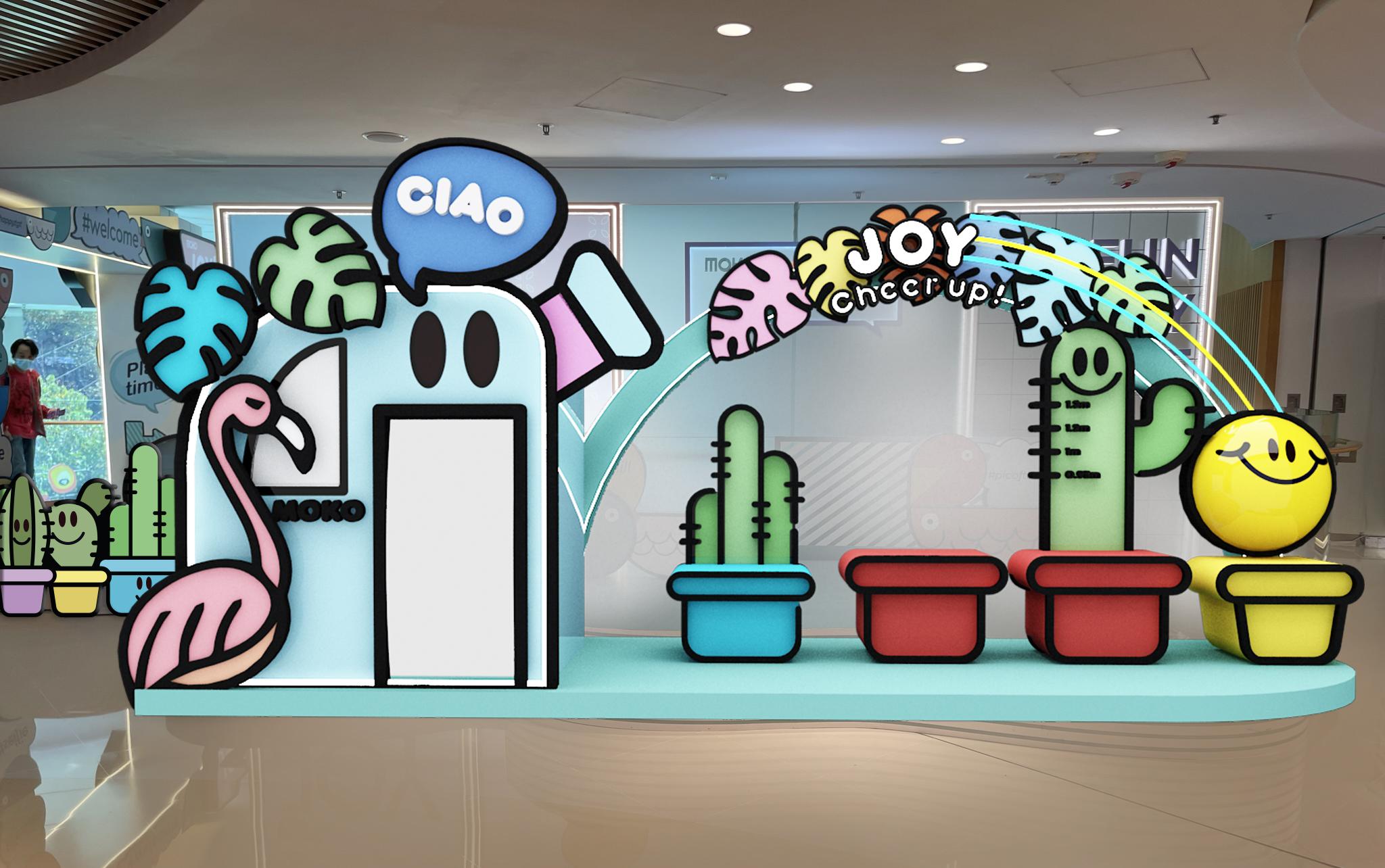 5月全新打造「JOY@MOKO」大型互動打卡裝置 正能量笑臉圖案發放無限歡樂氣氛