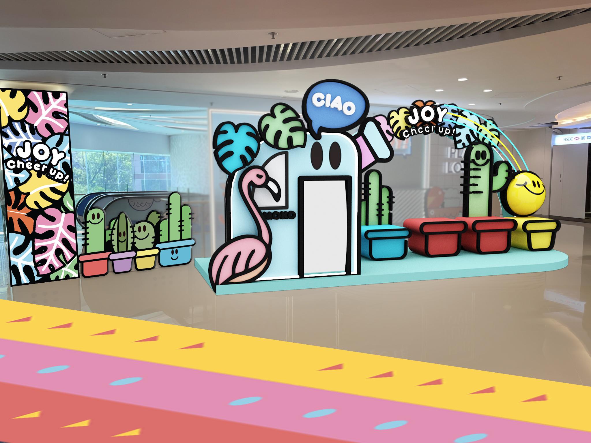 5月全新打造「JOY@MOKO」大型互動打卡裝置 正能量笑臉圖案發放無限歡樂氣氛