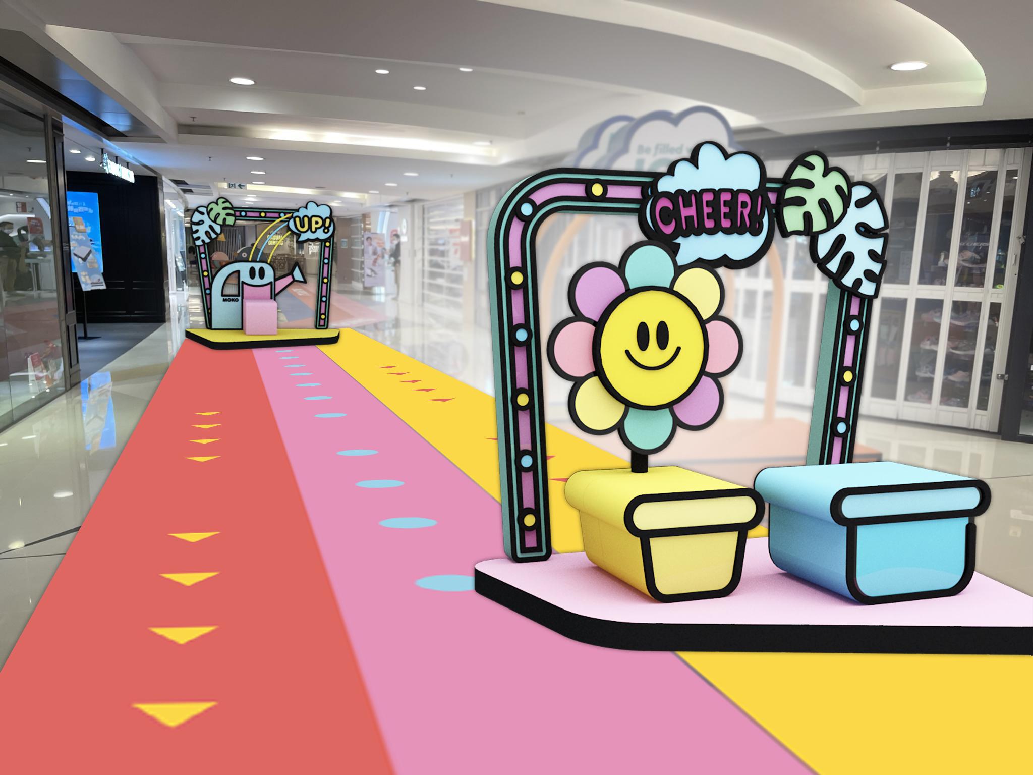 5月全新打造「JOY@MOKO」大型互動打卡裝置 正能量笑臉圖案發放無限歡樂氣氛