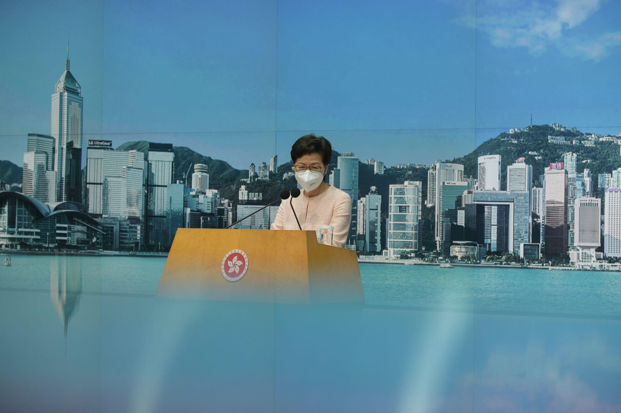 林鄭月娥指,市民在疫苗接種率方面仍要繼續加把勁。
