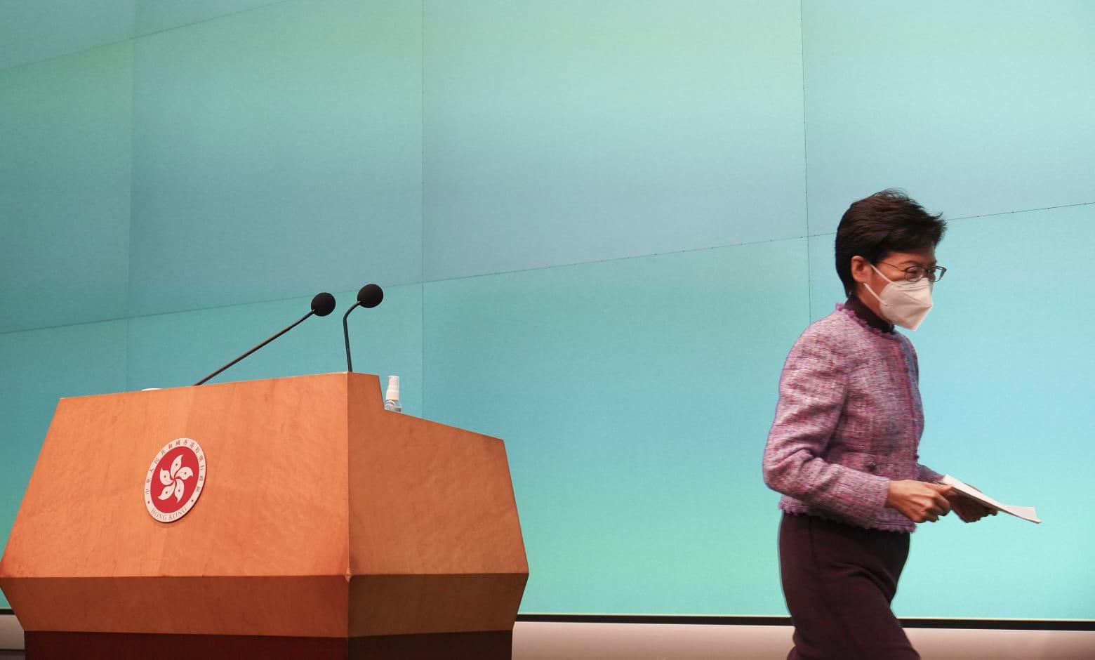 特首林鄭月娥宣布不參加新一屆特首選舉。