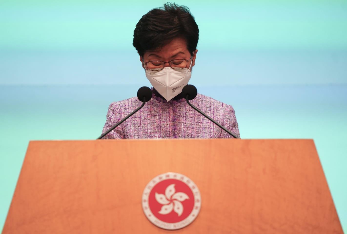 特首林鄭月娥宣布不尋求連任。