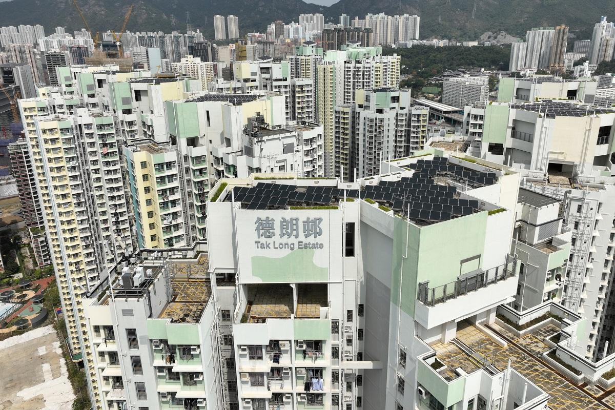 德朗邨有大廈被納入強制檢測公告。(資料圖片/陳奕釗攝)