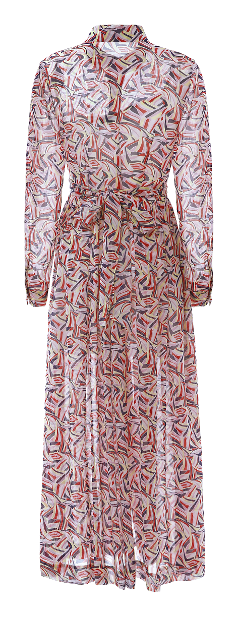 MARYLING 印花喬其紗長袖襯衫連衣裙 折扣價:HKD$2,88(5 折)