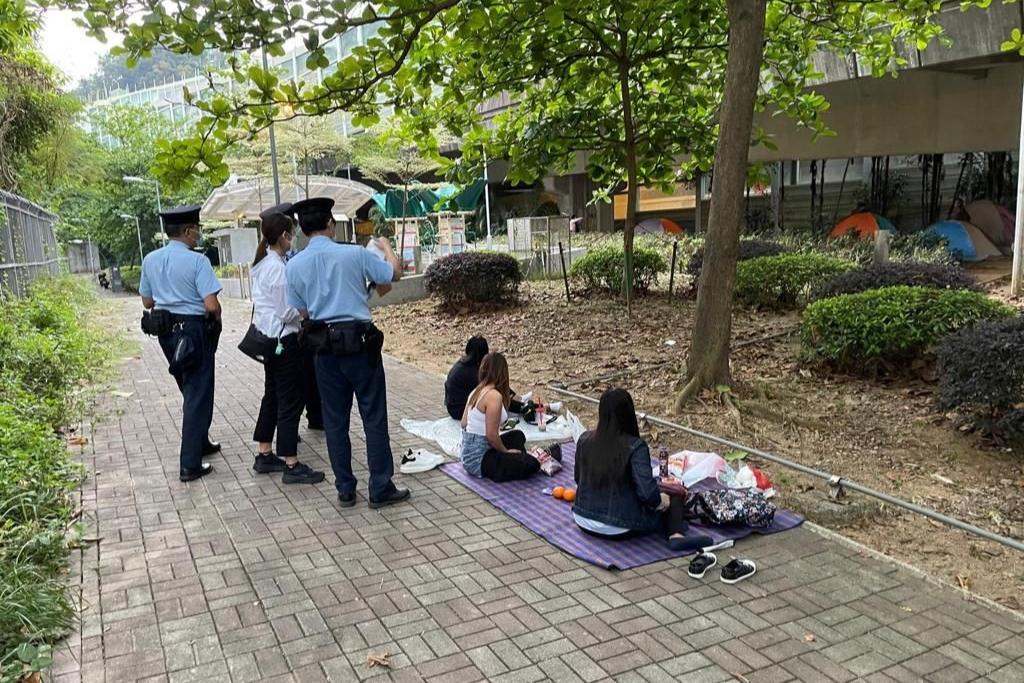 警方一連4日在沙田區內巡查和執法。(警方提供)