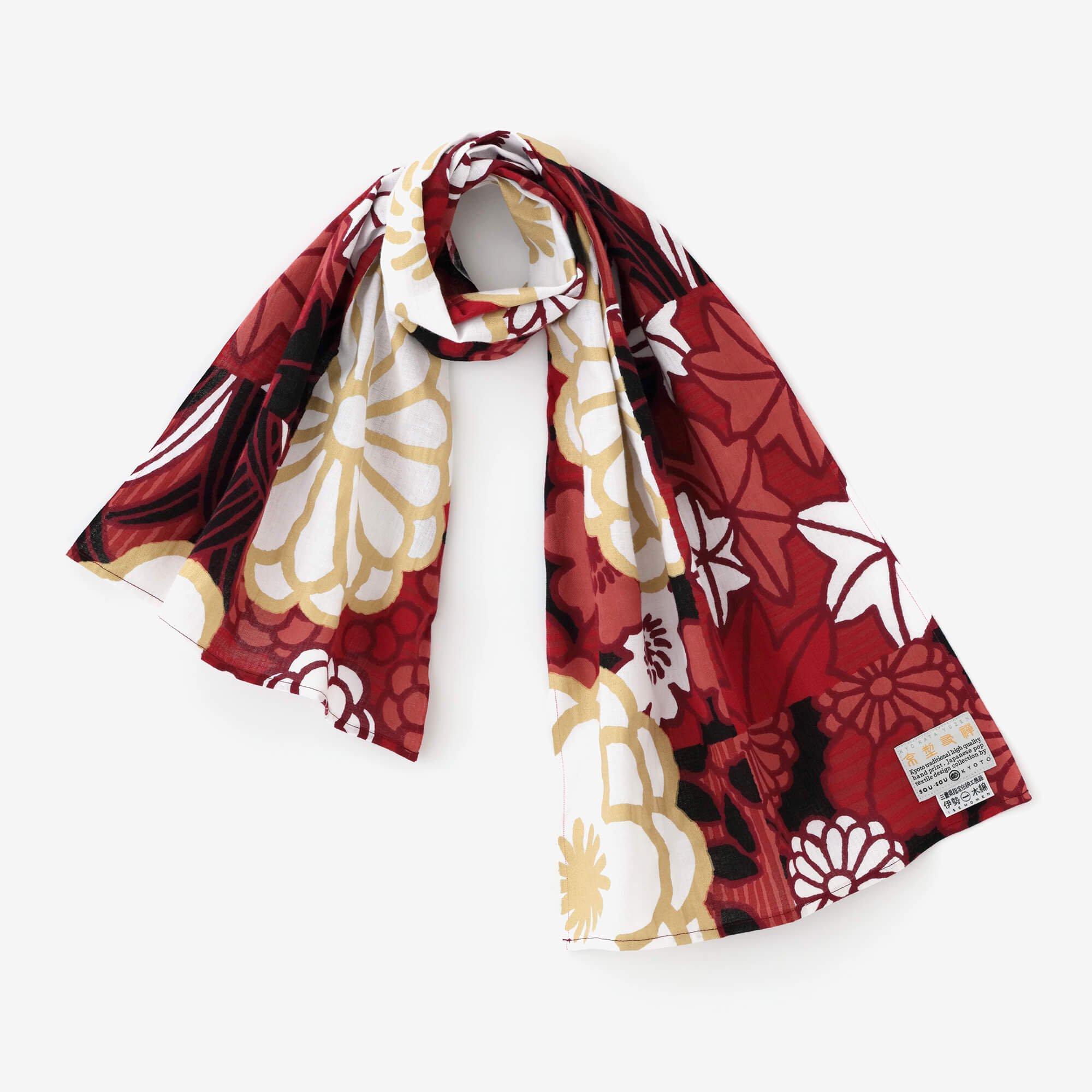 SS22 SOUSOU 伊勢木棉頸巾 金襴緞子繪圖