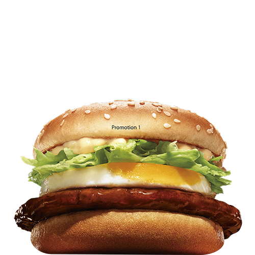 玉子將軍漢堡 :豬柳搭配軟嫩蒸蛋,加上清新檸檬蛋黃醬,完美的食材配搭如同將軍與玉子,堪稱 天作之合!