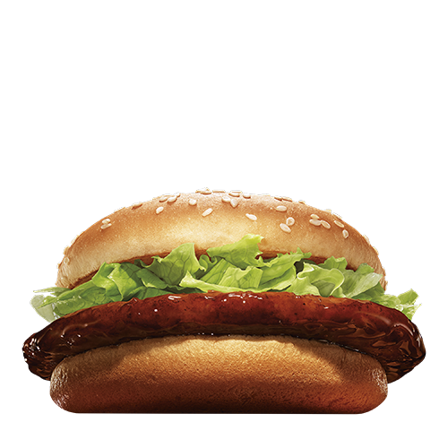 將軍漢堡:以嫩滑多汁的豬柳,沾上香甜且略帶薑味的日式照燒汁,再配以爽口切絲生菜!