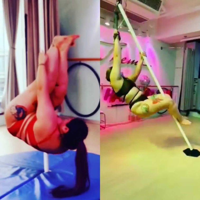 Chanhnez在IG分享自己跳Pole dance的辛酸。
