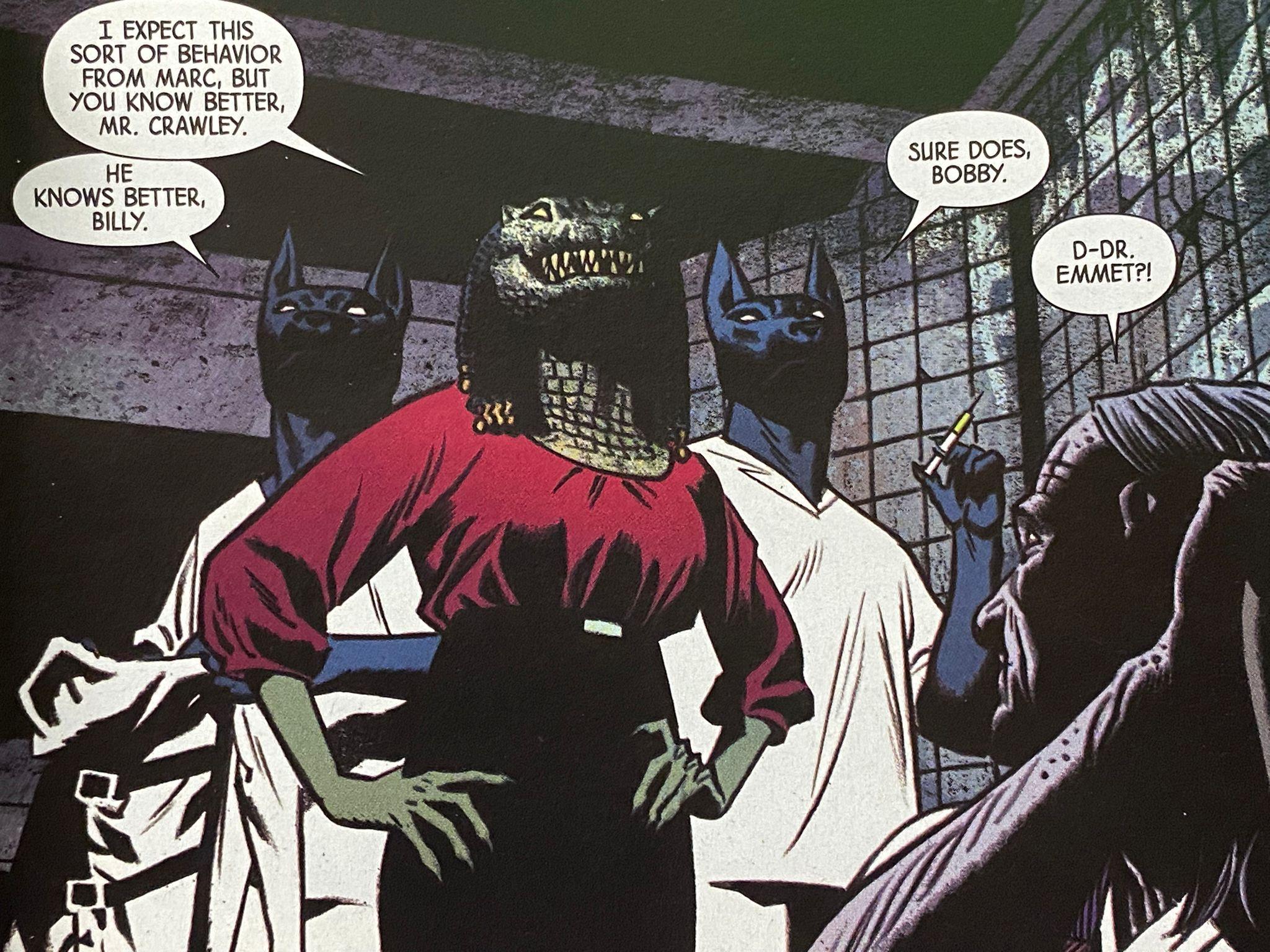 神話中的阿米特是鱷魚頭、獅子上身、河馬下身的怪獸。漫畫中,她則是一個女人。(受訪者提供)