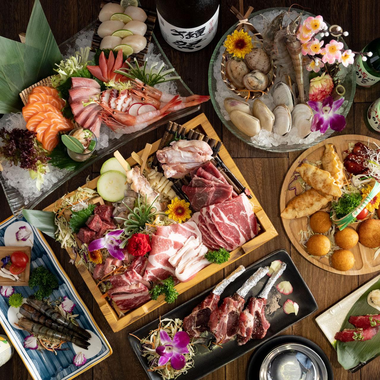 韓牛牧場推出120分鐘放題,包括牛皇&豬后盛、豬后盛、世子牛盛。