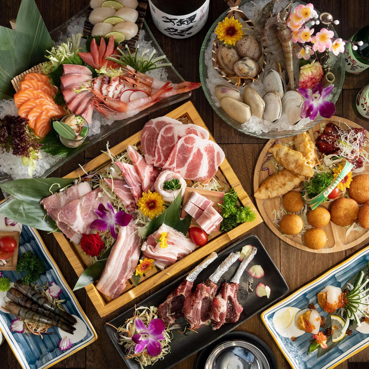 韓牛牧場推出120分鐘放題,包括牛皇&豬后盛、豬后盛、世子牛盛。