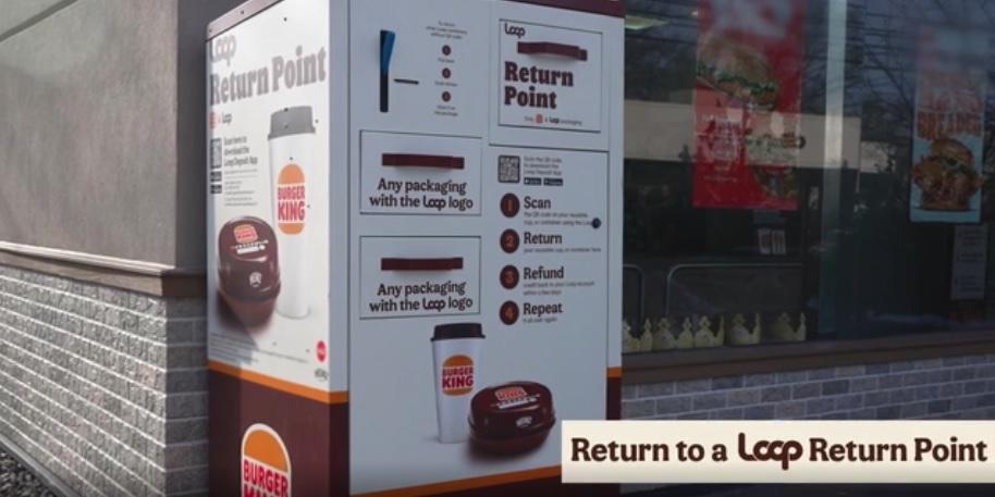 快餐包裝回收箱。(互聯網)