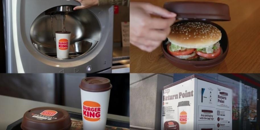 英國Burger King正試行快餐包裝回收重用。(互聯網)