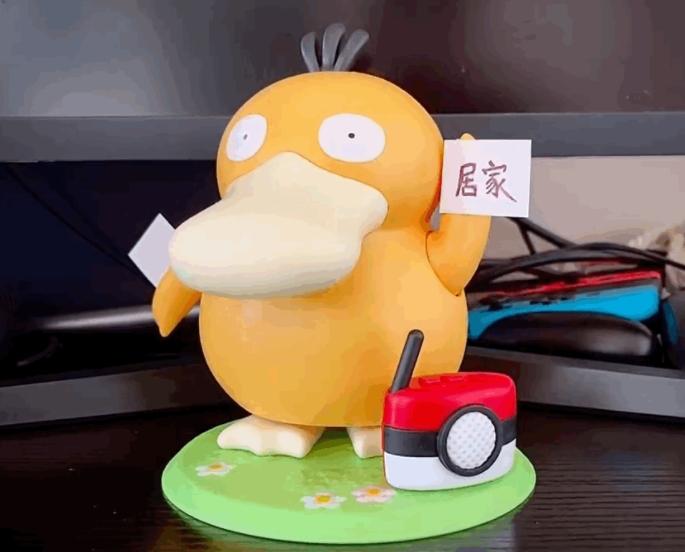 傻鴨邊跳舞邊展示雙手上的字條,更加「吸引」。(互聯網)