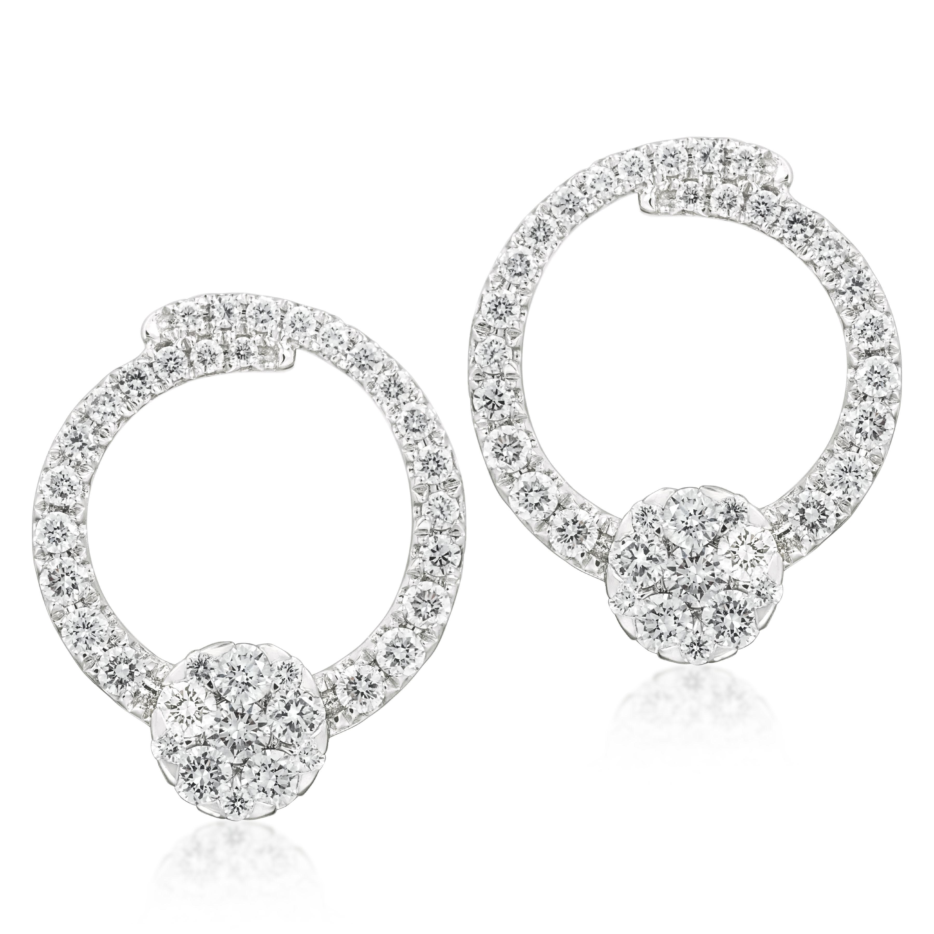 太子珠寶「18K白色黃金鑽石耳環」