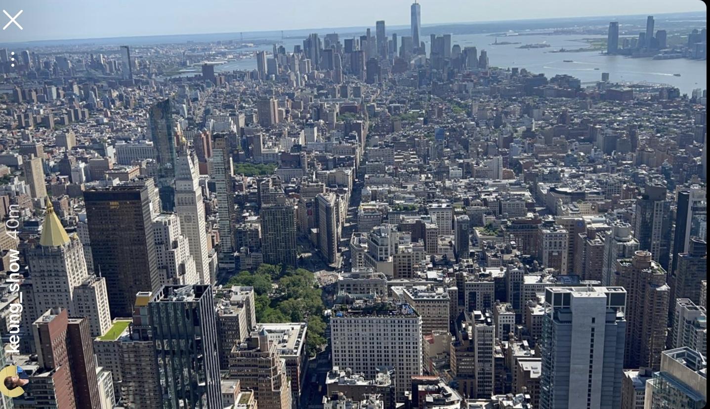 姜濤拍下酒店外景色。