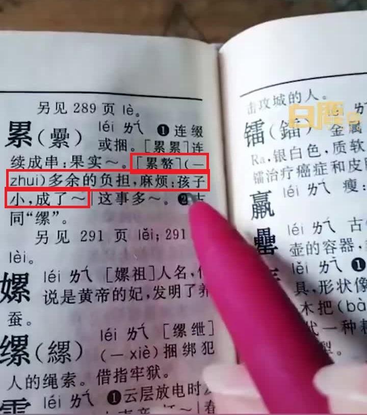 有內地家長認為,《新華字典》裡的「孩子小,成了累贅」例句,可能影響小孩心理健康。(互聯網)