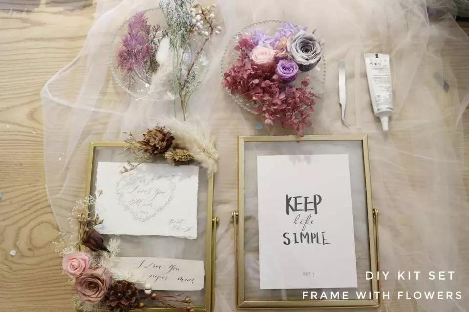 永生花、乾花金屬相框